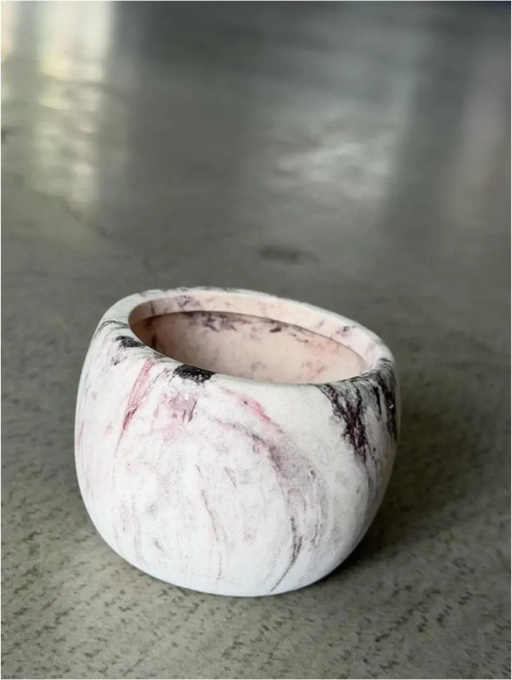 Mini Marble Planter / Ceramic Pot / Neutral Decor